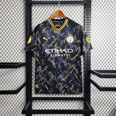 Camiseta Manchester City Negro Or 23/24