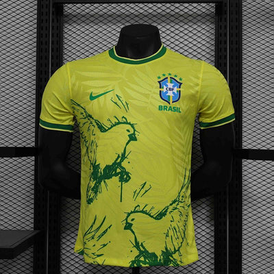 Camiseta Brasil Yellow Birds Amarillo Edición Especial Versión Player 2024