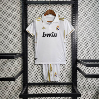 Real Madrid Home Retro Kids Kit 11/12
