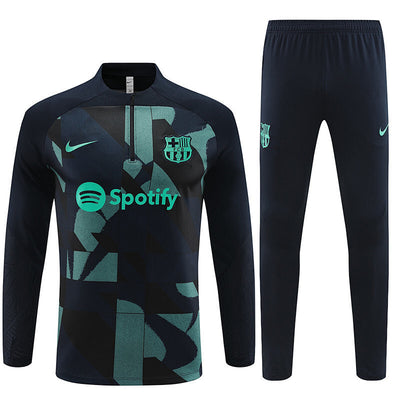 Kids FC Barcelona Black&Green Tracksuit 23/24