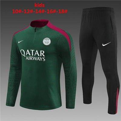 Kids PSG Green Tracksuit 24/25