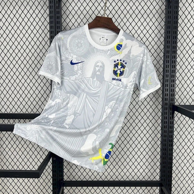 Maillot Brésil Christ Redeemer Blanc Édition spéciale 2025