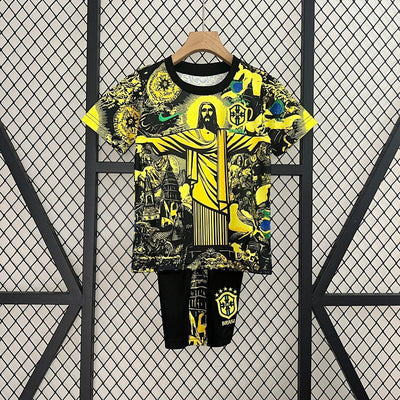 Ensemble Enfant Brésil Jesus Yellow Édition spéciale 24/25
