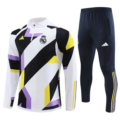 Survêtement Real Madrid Noir Blanc Manches Longues 23/24