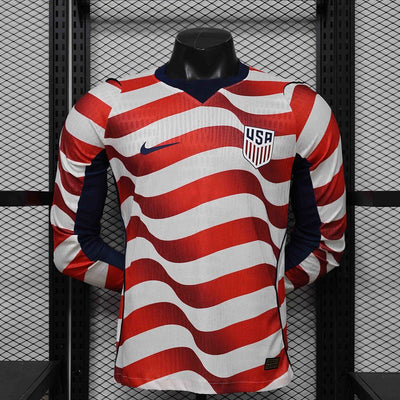 Camiseta Estados Unidos Local Manga Larga Copa del Mundo 2026