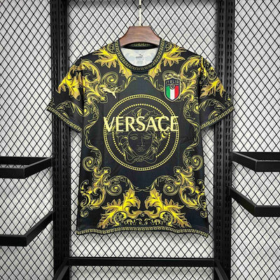 Italy X Versace Black Or Special Edition Jersey 2022