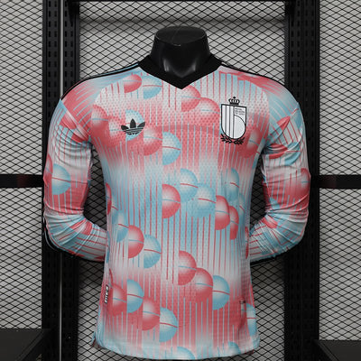 Camiseta Bélgica Visitante Manga Larga Copa del Mundo 2026