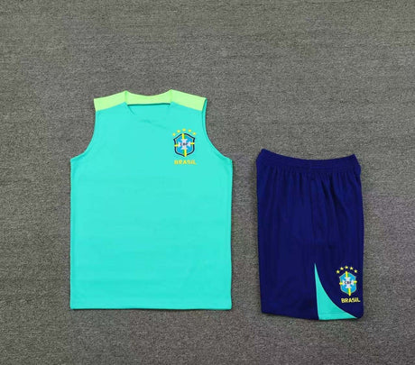 Short + débardeur Brésil Vert Turquoise