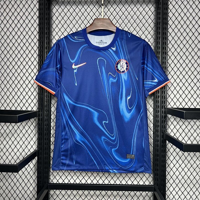 Maillot Chelsea Domicile Bleu Ondulé Sans Sponsor 24/25 — Yupoo 231755485