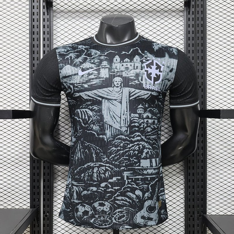 Maillot Brazil Jesus Grey Player Version 26/27