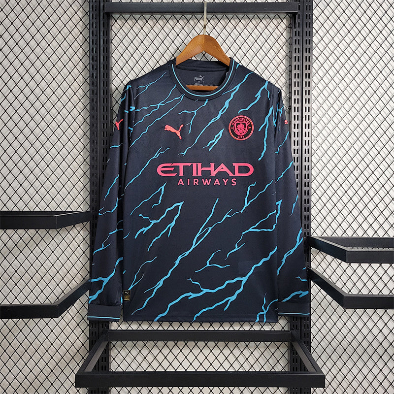 Maillot Manchester City Extérieur Manches Longues 23/24