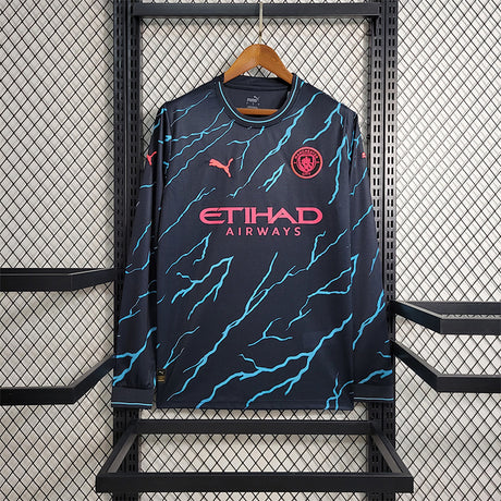 Maillot Manchester City Extérieur Manches Longues 23/24
