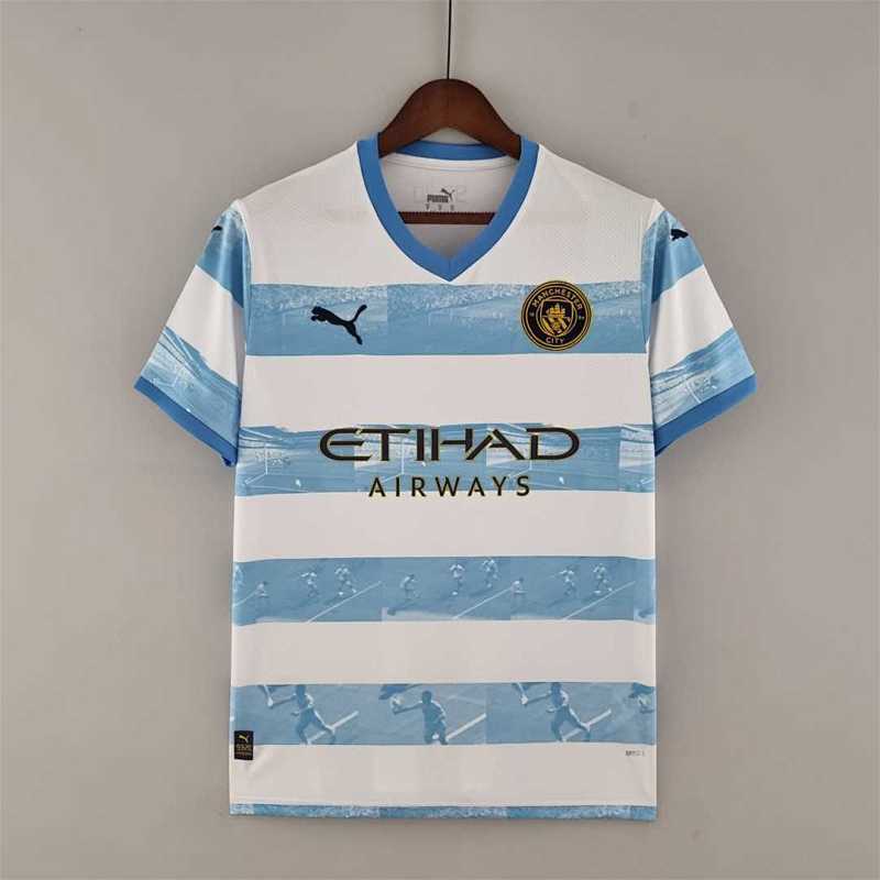 Maillot Manchester City Bleu Blanc 22/23