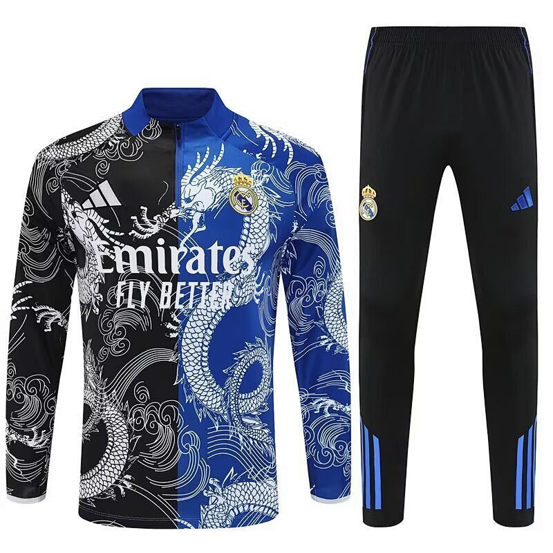 Survêtement Real Madrid Noir&Bleu 25/26