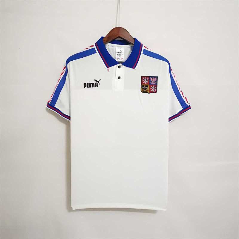 Maillot Tchéquie Blanc Extérieur Rétro 1996