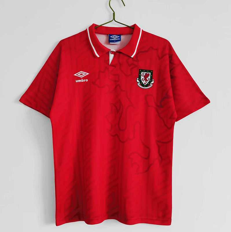 Pays de Galles Home Retro Jersey 1992