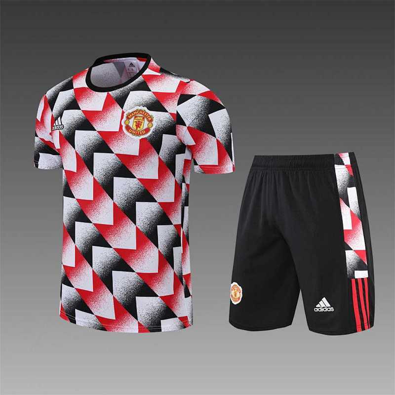 Ensemble Manchester United Noir Blanc Prématch 22/23