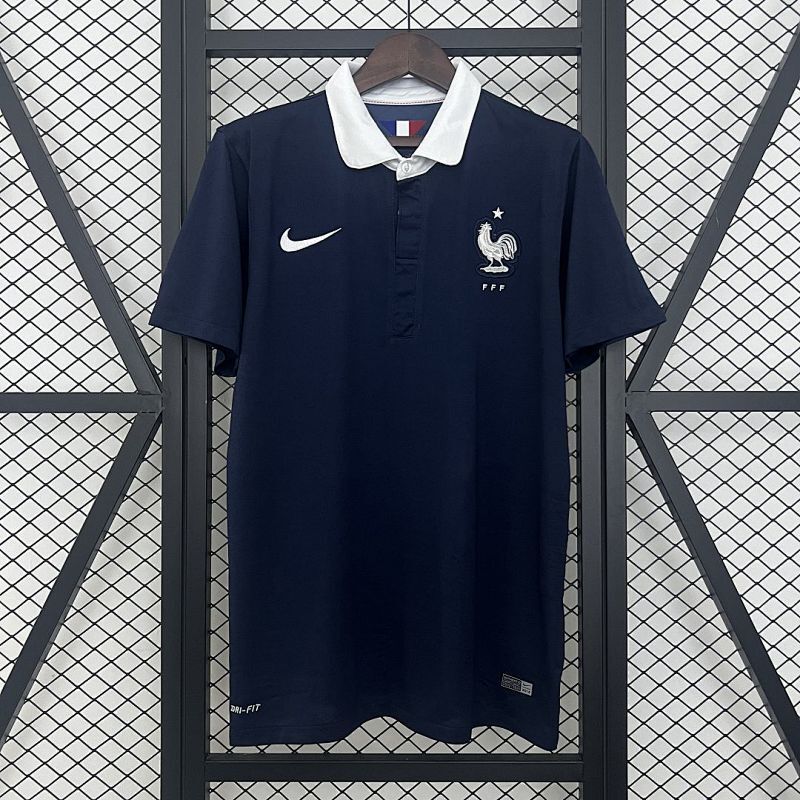 Maillot France Vintage Dropship Domicile Rétro 2014