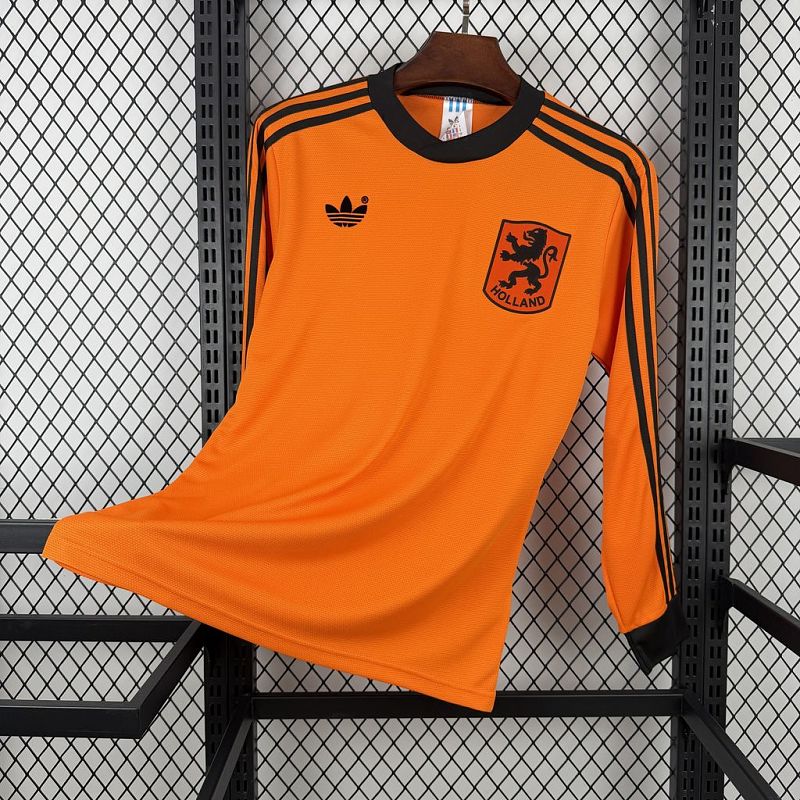 Maillot Netherlands Vintage T Domicile Rétro 1980