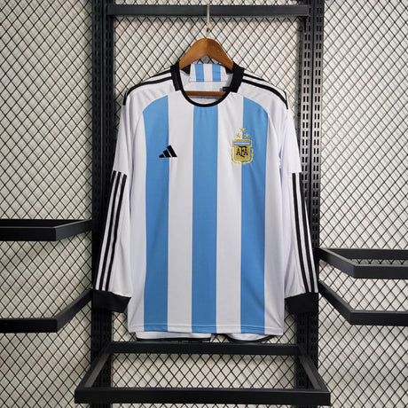 Maillot Sleeved Stars Argentine Domicile Manches Longues 2022