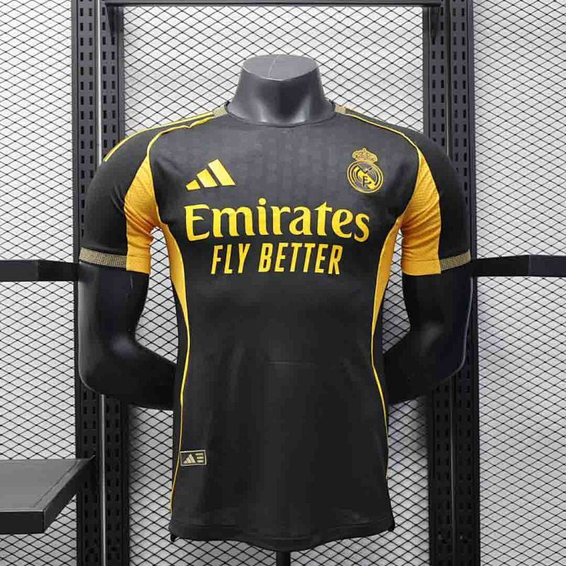 Maillot Real Madrid Noir Or Player Version 25/26