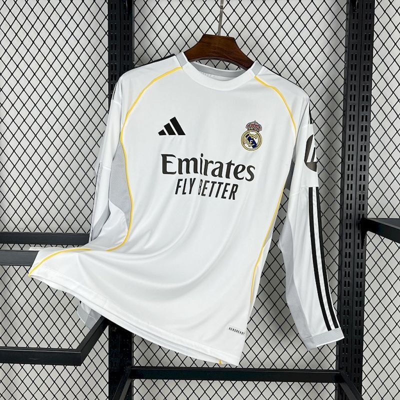 Maillot Real Madrid Domicile Manches Longues 25/26