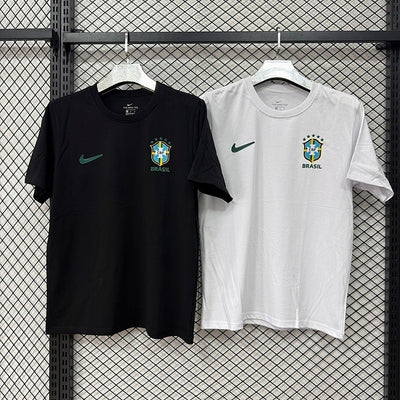Maillot Brésil Noir Blanc 2026