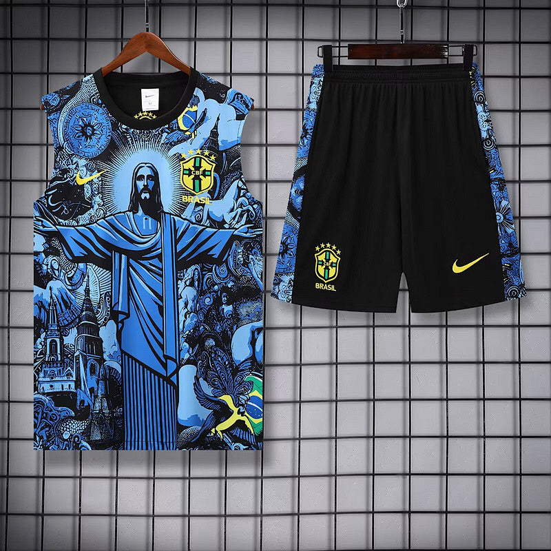 Débardeur Brazil Jesus Bleu 25/26