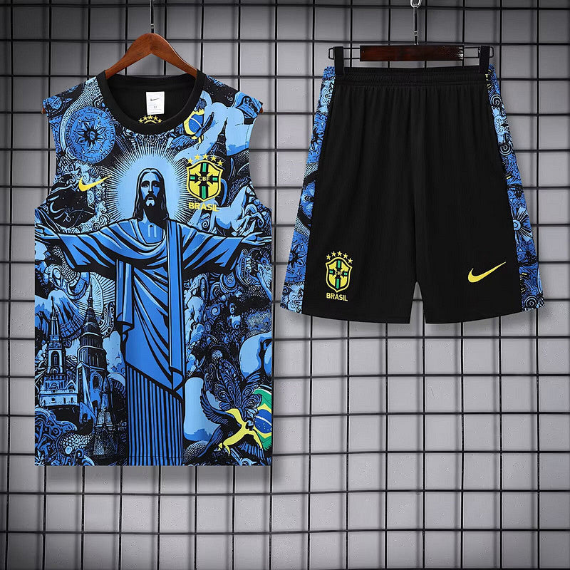 Débardeur Brazil Jesus Bleu 25/26