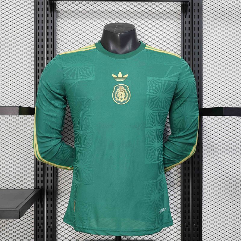 Maillot Mexique Or Vert Manches Longues 2025