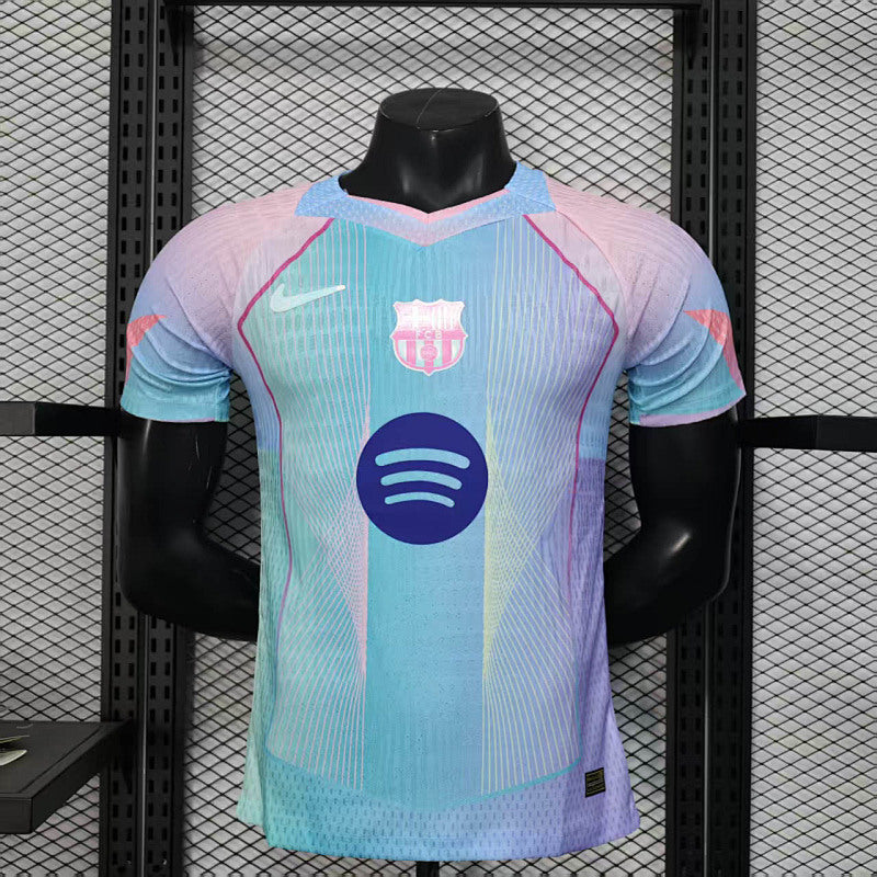 Maillot FC Barcelone Bleu Rose Édition spéciale Player Version 25/26