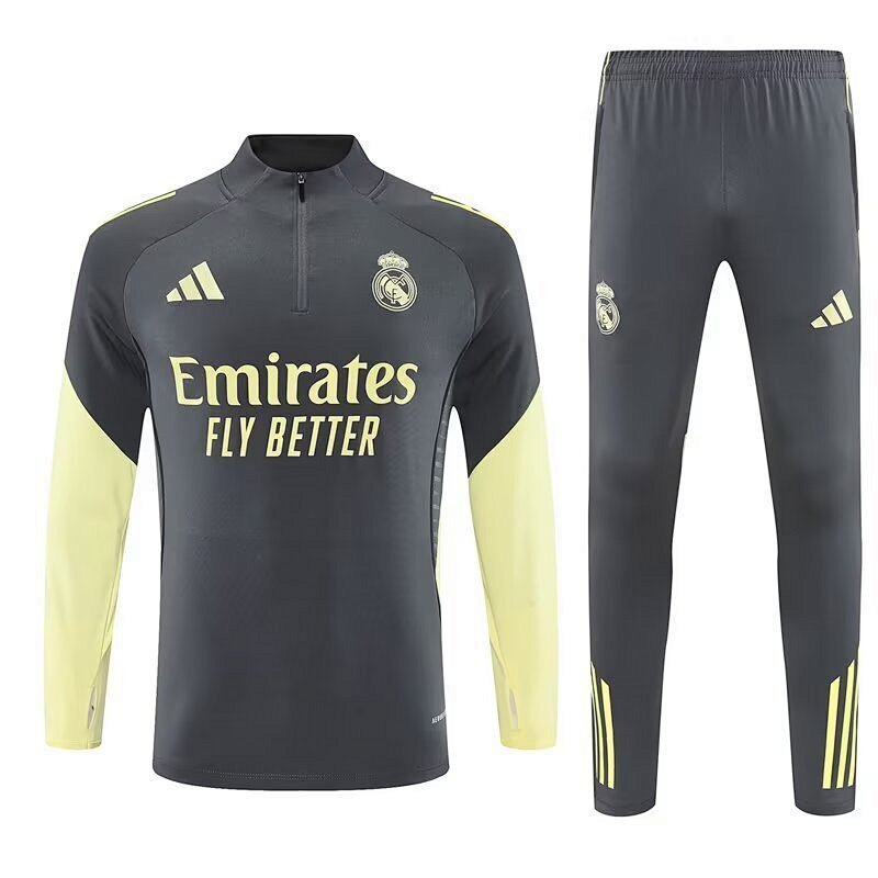 Survêtement Real Madrid Gris&Jaune 25/26
