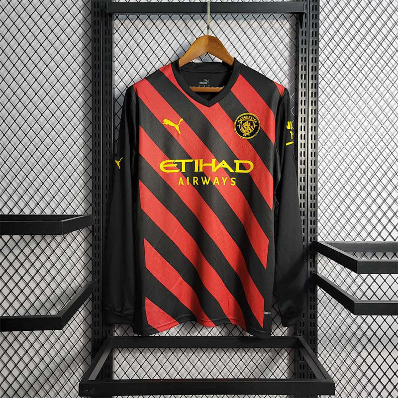 Maillot Manchester City Extérieur Manches Longues 22/23
