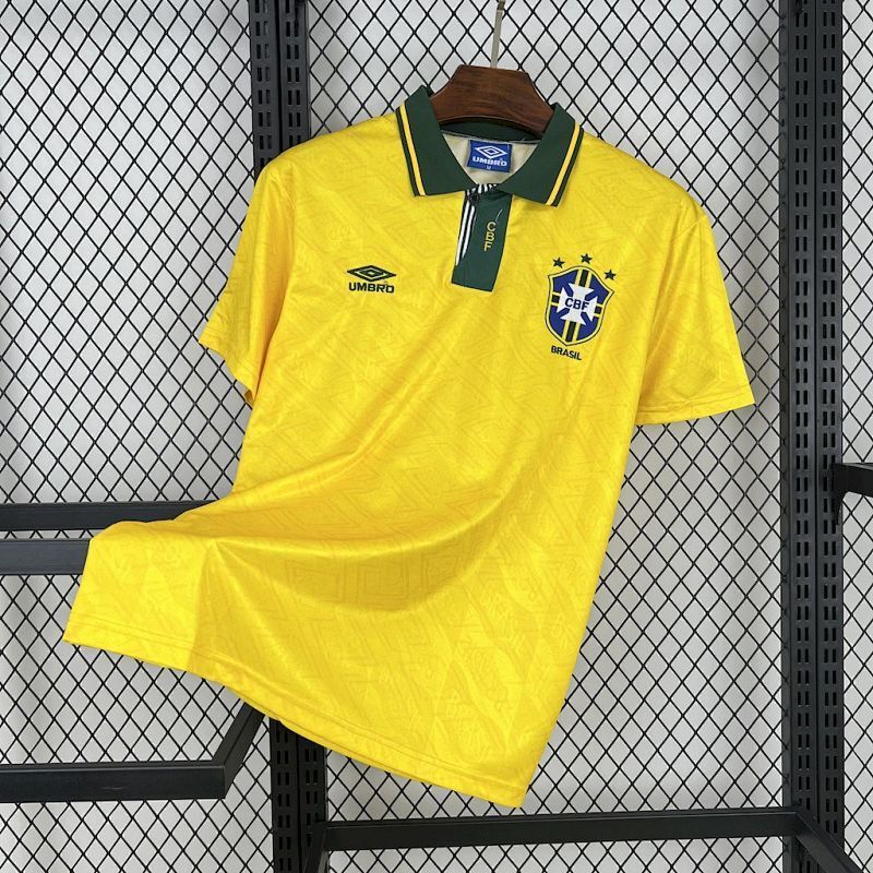 Maillot Brazil Vintage Domicile Rétro 1991/93