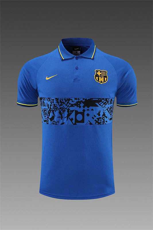Polo FC Barcelone Bleu