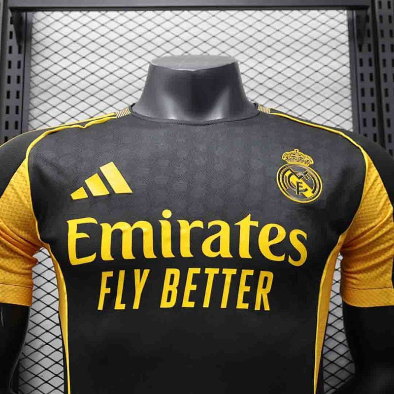 Maillot Real Madrid Noir Or Player Version 25/26