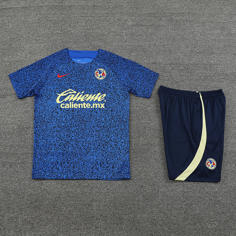 Ensemble Club América Prématch Bleu Moucheté 24/25