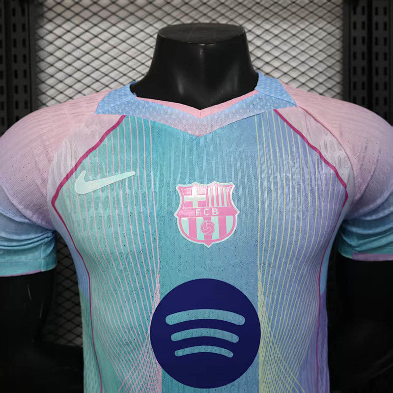 Maillot FC Barcelone Bleu Rose Édition spéciale Player Version 25/26