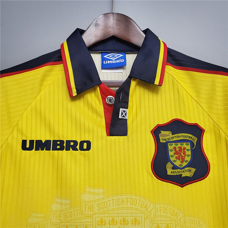 Scotland yellow Retro Jersey 96/98