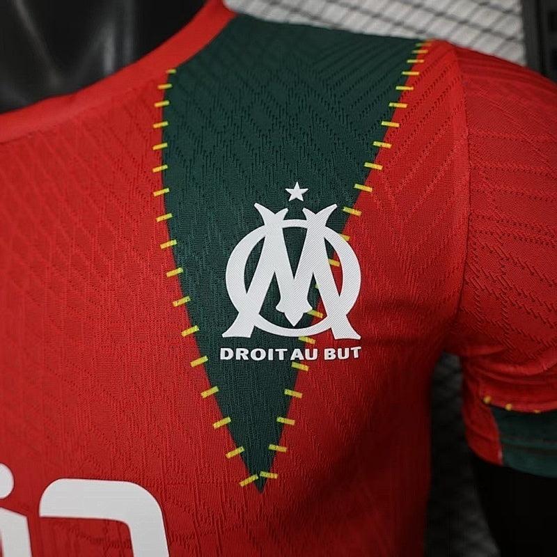 Maillot Marseille Rouge Player Version 25/26