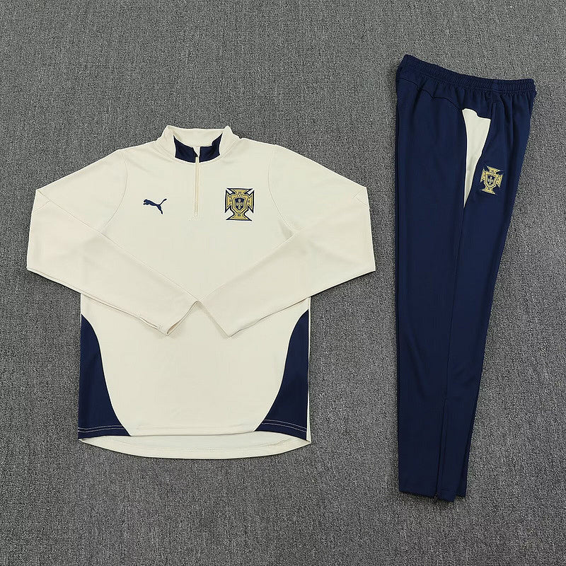 Maillot Portugal Beige Sweatshirt Pre-Match 25/26