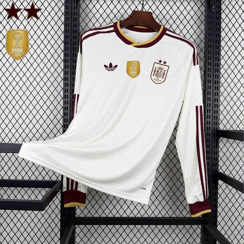 Maillot Espagne Extérieur 2 Étoiles Manches Longues 2026