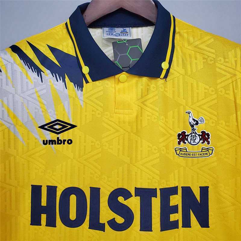 Maillot Tottenham Jaune Extérieur 92/94