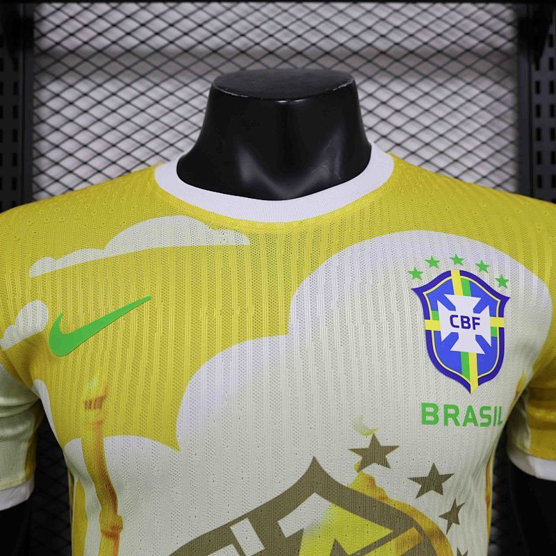 Maillot Brésil Yellow Church Édition spéciale Player Version 24/25
