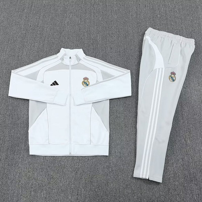 Survêtement Real Madrid Gris&Blanc 25/26
