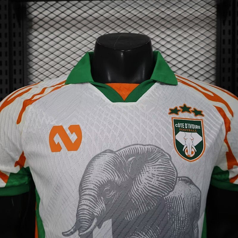 Maillot Côte d’Ivoire Elephant Blanc Édition spéciale Player Version 2025