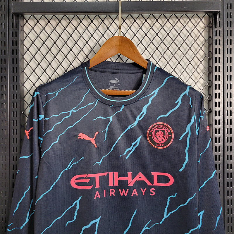 Maillot Manchester City Extérieur Manches Longues 23/24