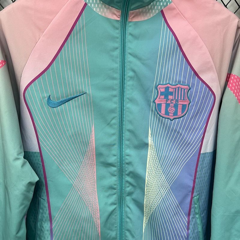 FC Barcelona Pink Green Tracksuit 25/26