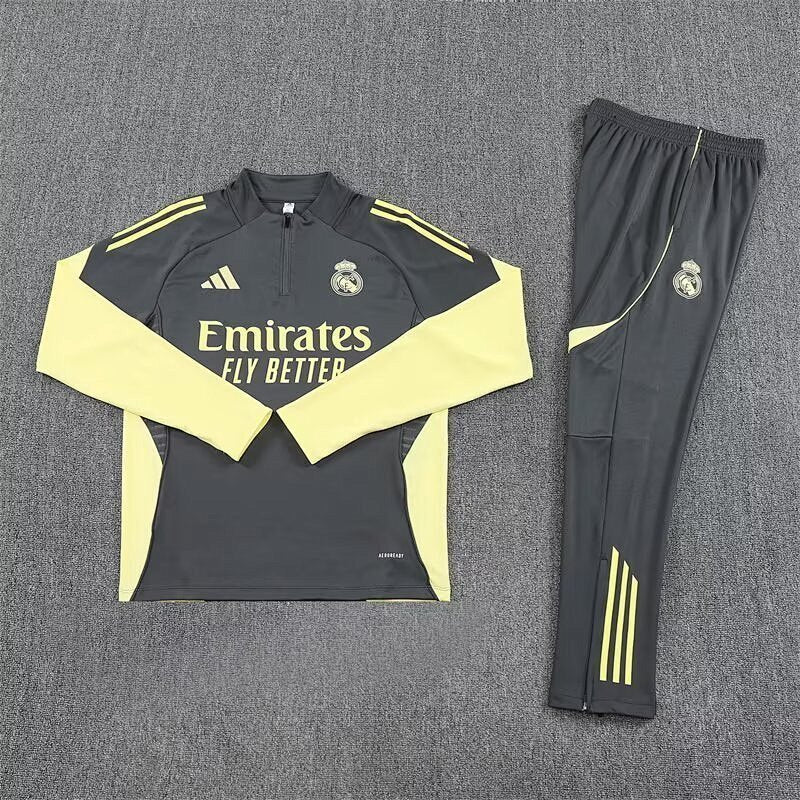 Survêtement Real Madrid Gris&Jaune 25/26