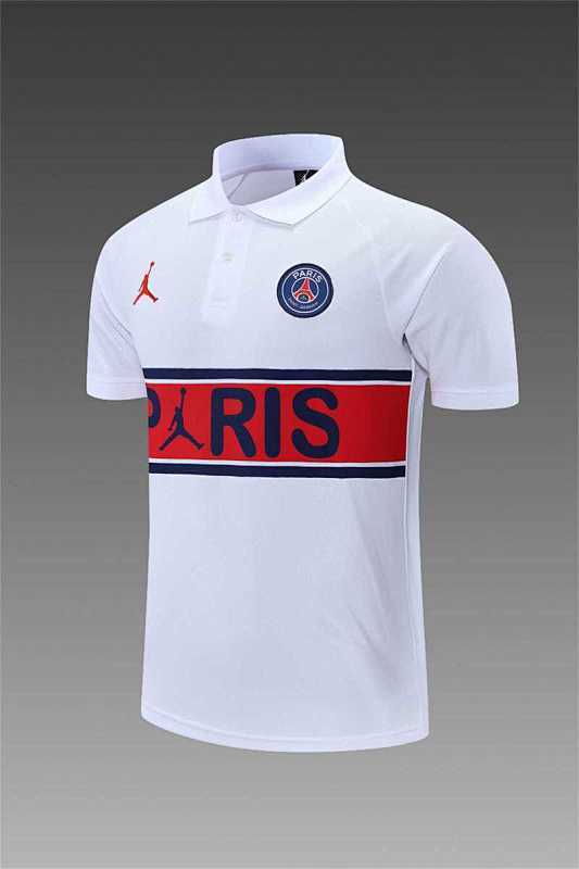 Polo PSG Blanc Rouge